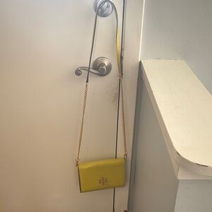 Tory Burch Yellow Wallet/Crossbody Bag